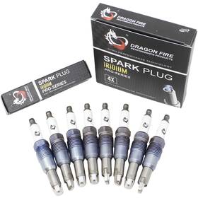 Dfsp1004x8 Aip Electronics Dragon Fire Performance 8pc Iridium Ignition Spark Plug Set Compatible With