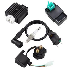 Amavoler Lc957 Ignition Coil Relay Voltage Regulator 5-pin Cdi Box Spark Plug Kits