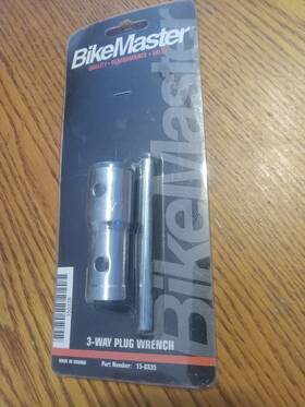 13250 Bikemaster 3 Way Spark Plug Wrench Tool 10mm 12mm 14mm Ngk Honda Yamaha Kawasaki