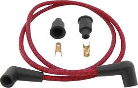 2104-0398 Drag Specialties Universal Braided Spark Plug Wire Kit Red/black
