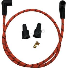 40177 Drag Specialties Universal Braided Orange/black Spark Plug Wires