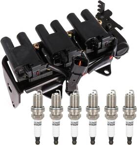 119957 Eccpp 1 Ignition Coils With 6 Iridium Spark Plugs Uf498 Packs For