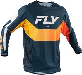 Fly Racing 380-316l Kinetic Mesh Jersey Navy/orange Lg