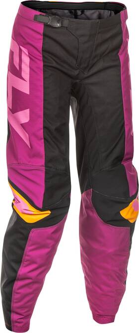 C378-83205 Fly Racing Womens F-16 Pants Ca/ny Black/mauve/yellow Sz 05/06
