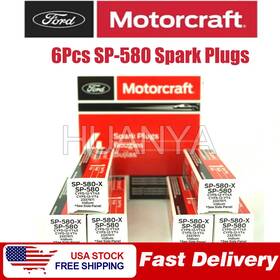 Cyfs12yt4 Ford 6pcs Genuine Motorcycle Sp534 Sp580 Sp580x Iridium Spark Plug For F150