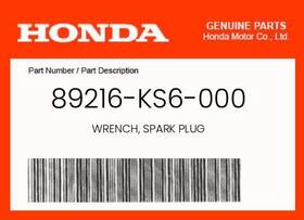 89216-ks6-000 Honda Genuine Wrench Spark Plug -