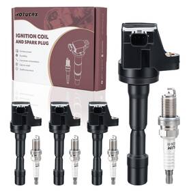 Hotucax Hotucax-uf626 Set Of 4 Ignition Coils Pack Uf626 30520-rb0-s01 And Pcs Spark Plugs