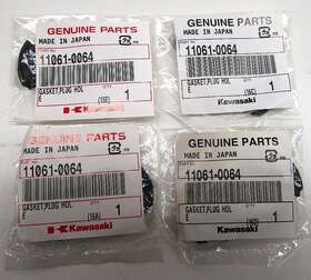 4x-11061-0064 Kawasaki New 2004-2010 Zx-10r Zx 10 R Plug Hole Gaskets 4-pack Oem