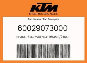 Ktm 60029073000 Genuine Spark Plug Wrench 16mm 1/2 Inc -