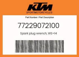 77229072100 Ktm Genuine Spark Plug Wrench Ws 14 -