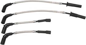 3047s Magnum Braided 8mm Spark Plug Wire Set Polished Stainless #3047s Harley Davidson