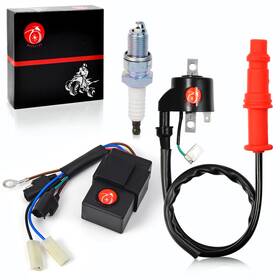 Moto1988 3085228 Ignition Coil And Cdi Box 8 Pin/line Spark Plug For Polaris Sportsman 500