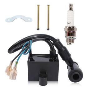 Qazaky Z9043-pus Cdi Ignition Coil Spark Plug For 49cc 50cc 60cc 66cc 70cc 80cc