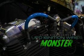Ssc-relo-94-03-sporty Seven Sins Choppers 16mm Sportster Ft94-ft03 Harley Suppression Blue Flake Ignition Wire Spark Relo