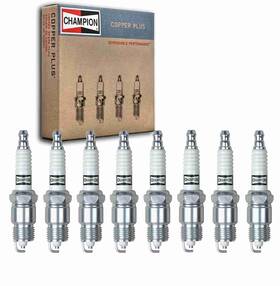 4114230472 Sixity Auto 8 Pc Champion Copper Plus Spark Plugs Compatible With Ford F-150 5.0l 5.8l
