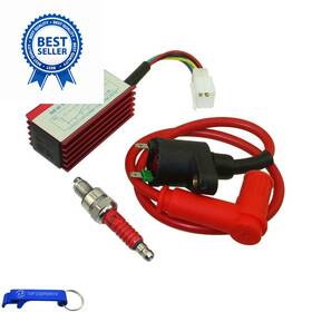 A7tc Tc-motor 613792496588 High Performance Ignition Coil Aluminum 5 Pin Ac Cdi Box Red