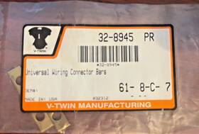 61-8-c-7 V-twin Manufacturing 32-8945 2 Wiring Connector Bars Oem Fit Harley Davidson Brand