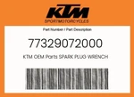 Ktm Genuine Spark Plug Wrench - 77329072000. Fixed Price $62.06.