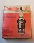 Autolite Resistor Copper Spark Plugs, Box Of 4, P/n ATL-24. Fixed Price $11.99.