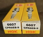 Two Ngk Spark Plugs CPR8EB-9 6607 New. Fixed Price $10.00.