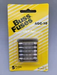 5 Pack Cooper Bussmann BP/AGC10 Carded Amp AGC-10 Fuses. Fixed Price $7.95.