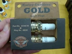 Harley Gold Spark Plugs Pair 32356-94 Nos 01655. Fixed Price $16.36.