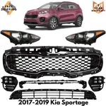 Front Grille Assembly & Headlight Kit For 2017-2019 Kia Sportage. Fixed Price $675.00.