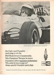Champion Spark Plug Jim Clark Lotus Coventry Climax Advertisement Page 1965. Fixed Price $40.08.