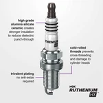 6 Pack Spark Plug-ruthenium Hx High Ignitability Ngk 90495. Fixed Price $49.99.