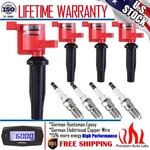 4 Pack Ignition Coils And Iridium Spark Plugs Ford Mazda Focus Transit DG507. Fixed Price $47.92.