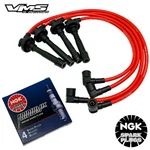 Vms Racing Red 10.2M Wires Ngk Iridium Ix Spark Plugs For 88-91 Honda Civic Crx. Fixed Price $89.99.