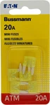 Bussmann BP/ATM-20-RP 0408.1332 Amp Fast Acting Mini-fuse, Yellow 5-PACK. Fixed Price $9.99.