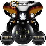 7" Led Headlight 4.5" Fog Passing For Harley Davidson Touring Street Glide. Fixed Price $60.95.