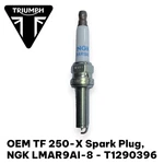 Oem Triumph Tf 250-X Spark Plug, Ngk LMAR9AI-8 T1290396. Fixed Price $35.00.