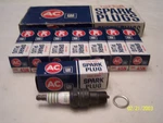 (8) Ac 45N Spark Plugs 348 409 Green Rings Rat Rod Hot Street Vintage Nos. Fixed Price $40.00.