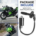 Ignition Coil W/ Spark Plug Cap For Kawasaki Ninja 250R Eliminator 1988-2007. Fixed Price $27.99.