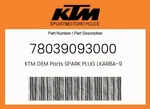 Ktm Genuine Spark Plug LKAR8A-9 78039093000. Fixed Price $13.80.