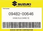 Suzuki Genuine Spark Plug (MR8E-9) 09482-00646. Fixed Price $21.35.