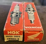 Two Ngk Spark Plugs CR9EH-9 98059-59916 Honda Nos / Oem Original Packaging. Fixed Price $15.00.