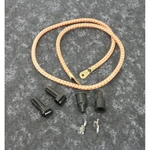 V-twin Manufacturing Orange/black 9MM Vintage Cloth Spark Plug Wire Kit 40116. Fixed Price $20.10.