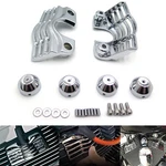 1PAIR Chrome Finned Slotted Head Bolt Spark Plug Covers For Harley Touring Usa. Fixed Price $29.68.