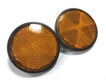 Pair Steering Stem Reflectors Honda XR250L XR650L XL100S MB5 CT70 ZB50 Cbx 59MM. Fixed Price $12.50.