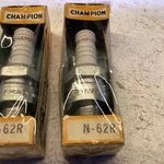 Champion Vintage Spark Plugs Set Of 2, N62R, 32300-65R Racing Xr 750 Two. Fixed Price $15.00.