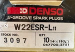 Nd Denso U-groove Spark Plugs (X10) Made In Japan Stock 3097 W22ESR-L. Fixed Price $19.95.