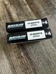 Quicksilver,ngk Spark Plugs 4;P/N 33-889597Q,IZFR5G. 1 Pack Per Order. Fixed Price $54.49.