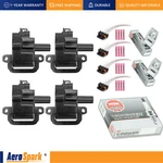 4 Lgnition Coil & Ngk Spark Plug Connector For Chevrolet Pontiac Cadillac. Fixed Price $92.43.