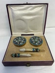 Antique Russian 2 Brushes & Pens Toilet Set Original Box By Gustav Klingert. Fixed Price $950.00.