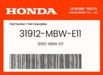 Honda Genuine 31912-MBW-E11. Fixed Price $17.63.
