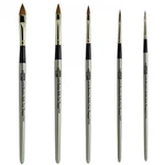 AS-63 Russian Pure Sable Cat's Tongue Brush Set 5 Pcs. Fixed Price $70.20.