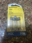 Bussmann Amps 250 Volts Automotive Fuse Glass Tube 5PK BP/AGC-10-RP. Fixed Price $9.95.